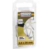 Image du produit Gond (Crampon) en L - Filetage Bois - Blanc