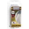 Image du produit Gond (Crampon) en L (Empreinte Plate) - Filetage Bois - Blanc - 5,8 x 65 mm (4 pcs)