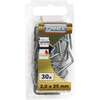 Image du produit Gond (Crampon) en L - Filetage Bois - Acier Galvanis&eacute; - 2 x 25 mm (30 pcs)