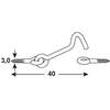 Image du produit Crochet Contrevent (Verrou) - Acier Galvanis&eacute;