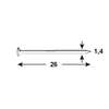 Image du produit Pointes (Clous) pour Crochet Mural (Fixation Tableau) - T&ecirc;te plate - Laiton - &Oslash; 1,4 x 26 mm (50 pcs)