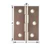 Image du produit Charni&egrave;re Demi-large - Feuille double - Gros Noeud - Broche riv&eacute;e - Noeud &Oslash; 8 mm - Acier - (2p)
