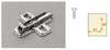Image du produit Charni&egrave;re Salice + 155&deg; - &Oslash; 35 mm - En applique Silentia+ type C2A : coud&ucirc;re 0 - Embase 3 mm