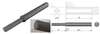 Image du produit Syst&egrave;me K Push - Anthracite - 78 x 16 mm ( Piston 10 x 68 mm - Base - Fixation) - 2p
