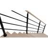 Image du produit Rampe lisse en Alu Noir / Main courante en H&ecirc;tre, pour escalier ''Lima'' (s/cde +/- 10 jours)