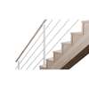 Image du produit Rampe lisse en Alu Blanc / Main courante en H&ecirc;tre, pour escalier ''Lima'' (s/cde +/- 10 jours)