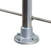 Image du produit Prova - Poteau 910 mm - Montage Palier - Alu/Inox - Pour 5 tubes & Main courante &Oslash; 40 mm (PS01)
