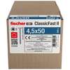 Image du produit FISCHER - Vis &agrave; panneau ClassicFast FCF II CTP - &Oslash; 4,5 mm - Zingu&eacute; - T&ecirc;te frais&eacute;e TX, Filetage partiel