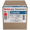 Image du produit FISCHER - Vis &agrave; panneau ClassicFast FCF II CTP - &Oslash; 5 mm - Zingu&eacute; - T&ecirc;te frais&eacute;e TX, Filetage partiel