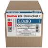 Image du produit FISCHER - Vis &agrave; panneau ClassicFast FCF II CTP - &Oslash; 5 mm - Zingu&eacute; - T&ecirc;te frais&eacute;e TX, Filetage partiel