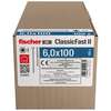 Image du produit FISCHER - Vis &agrave; panneau ClassicFast FCF II CTP - &Oslash; 6 mm - Zingu&eacute; - T&ecirc;te frais&eacute;e TX, Filetage partiel