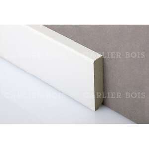 Image produit Plinthe MDF - Droite - Pr&eacute;peint Blanc - 12 x 57 x 2440 mm