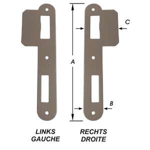 Image produit G&acirc;che pour Serrure LITTO 1353-110 mm