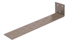 Image produit Equerre &agrave; b&eacute;ton / de poutre - Multi trous - Beige - 205 x 40 x 40 mm