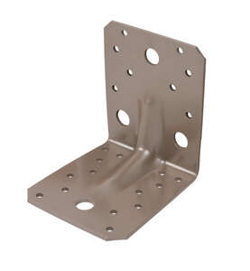 Image produit Equerre d'assemblage renfor&ccedil;&eacute;e - Multi trous - Beige - 105 x 105 x 90 mm