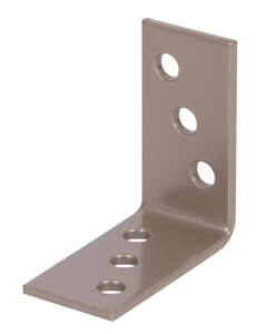Image produit Equerre d'assemblage - Multi trous - Beige - 40 x 40 x 20 mm