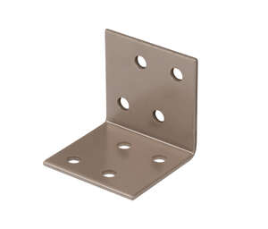 Image produit Equerre d'assemblage - Multi trous - Beige - 40 x 40 x 40 mm
