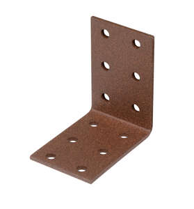 Image produit Equerre d'assemblage - Multi trous - Brun Rouille - 60 x 60 x 40 mm