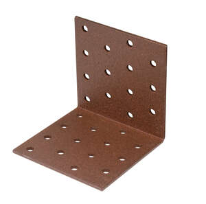 Image produit Equerre d'assemblage - Multi trous - Brun Rouille - 80 x 80 x 80 mm