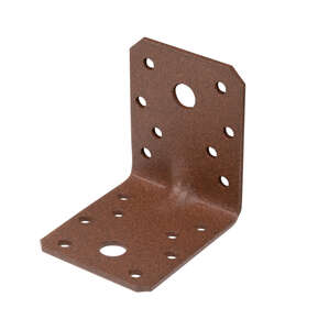 Image produit Equerre d'assemblage renfor&ccedil;&eacute;e - Multi trous - Brun Rouille - 70 x 70 x 55 mm
