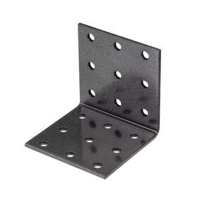 Image produit Equerre d'assemblage - Multi trous - Noir Diamant - 60 x 60 x 60 mm
