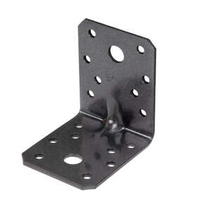 Image produit Equerre d'assemblage renfor&ccedil;&eacute;e - Multi trous - Noir Diamant - 70 x 70 x 55 mm