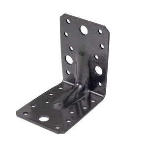 Image produit Equerre d'assemblage renfor&ccedil;&eacute;e - Multi trous - Noir Diamant - 90 x 90 x 65 mm