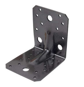 Image produit Equerre d'assemblage renfor&ccedil;&eacute;e - Multi trous - Noir Diamant - 105 x 105 x 90 mm
