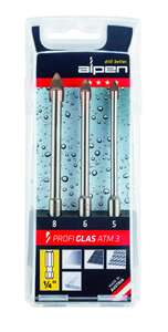 Image produit Alpen - Satz Profi Foret Verre ATM 3, Embout Hexa (3 pi&egrave;ces): &Oslash; 5|6|8 mm