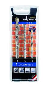 Image produit Alpen - Cassette Long Life TSS Foret Brique (3 pi&egrave;ces): &Oslash; 5| 6| 8 mm