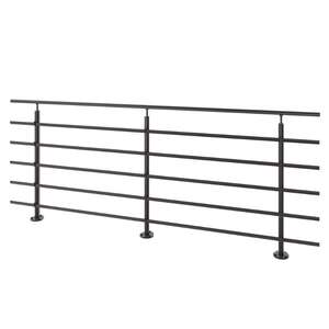 Image produit SOGEM - Garde-corps 'Pure Black' - Kit RAL 9005 - Fixation au sol - 2,5 m&egrave;tres