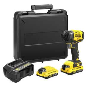 Image produit Stanley V20 Visseuse &agrave; choc sans fil 18V, 2x 18V 2.0Ah, Chargeur 2A, Kitbox SFMCF810D2K-QW