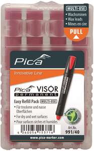 Image produit PICA - Recharge p/Marqueur Permanent (VISOR) - Pointe de 10 mm - Rouge - (4 pcs)