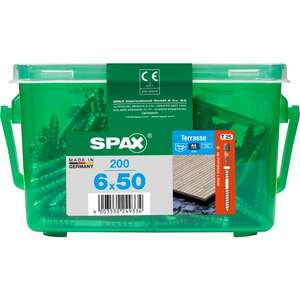 Image produit SPAX&reg;- Vis Terrasse - &Oslash; 6 mm - T&ecirc;te Cylindrique - Inox A4 - T-STAR Plus (T25) - Filetage de Fixation CUT