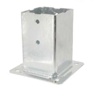 Image produit SIMPSON - Pied de poteau carr&eacute; de jardin &agrave; boulonner - Acier galvanis&eacute; &agrave; chaud - 90 x 90 mm