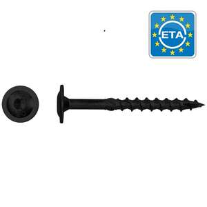 Image produit PFS+, Vis &agrave; bois - T&ecirc;te Bomb&eacute;e &agrave; embout Torx (T30) - Acier Noir (BlackTop) - &Oslash; 6 mm - 30 &agrave; 50 mm