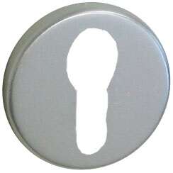 Image produit Entr&eacute;e de Cylindre - Aluminium - Argent - Vis invisibles - &Oslash; 50 mm (2 pi&egrave;ces)