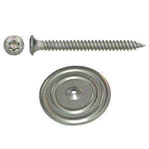 Image produit Vis Toiture + Rondelle - Acier zingu&eacute; - &Oslash; 4,8 mm - de 80 &agrave; 200 mm - T25 - (150 pcs)