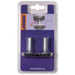 Image produit Verrin pour r&eacute;glage de Pied - R&eacute;glage max 30 mm - Chrom&eacute; - (2 Pi&egrave;ces)