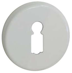 Image produit Entr&eacute;e de Cl&eacute; - Alu Blanc - Vis invisibles - &Oslash; 50 mm (2 pi&egrave;ces)