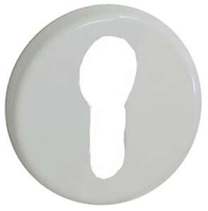 Image produit Entr&eacute;e de Cylindre - Aluminium - Blanc - Vis invisibles - &Oslash; 50 mm (2 pi&egrave;ces)