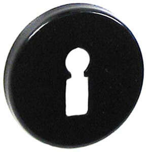 Image produit Entr&eacute;e de Cl&eacute; - Aluminium - Noir - Vis invisibles - &Oslash; 50 mm (2 pi&egrave;ces)