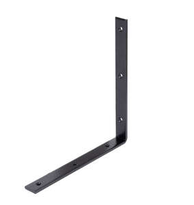 Image produit Equerre &agrave; b&eacute;ton / de poutre - Multi trous - Noir - 250 x 250 x 26 x 4 mm