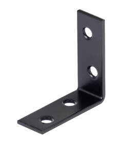 Image produit Equerre sur chant - Equerre de chaise - Noir - 40 x 40 x 15 mm