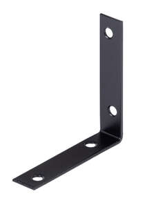 Image produit Equerre sur chant - Equerre de chaise - Noir - 75 x 75 x 16 mm