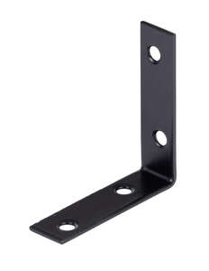 Image produit Equerre sur chant - Equerre de chaise - Noir - 60 x 60 x 16 mm