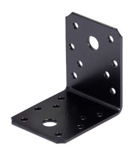 Image produit Equerre d'assemblage - Multi trous - Noir - 70 x 70 x 55 mm
