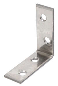Image produit Equerre sur chant - Equerre de chaise - Inox - 75 x 75 x 16 x 2 mm