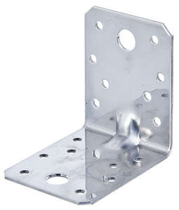 Image produit Equerre d'assemblage renfor&ccedil;&eacute;e - Multi trous - Inox - 70 x 70 x 55 x 2 mm