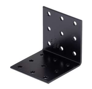 Image produit Equerre d'assemblage - Multi trous - Noir - 60 x 60 x 60 x 2,5 mm